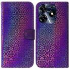For Tecno Spark 10 Pro Colorful Magnetic Buckle Leather Phone Case(Purple) - 1