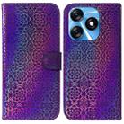 For Tecno Spark 10 / Spark 10C Colorful Magnetic Buckle Leather Phone Case(Purple) - 1