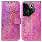 For Tecno Camon 20 Premier 5G Colorful Magnetic Buckle Leather Phone Case(Pink) - 1