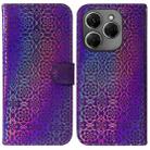 For Tecno Spark 20 Pro Colorful Magnetic Buckle Leather Phone Case(Purple) - 1