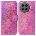 For Tecno Spark 20 Pro+ 4G Colorful Magnetic Buckle Leather Phone Case(Pink) - 1