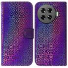 For Tecno Spark 20 Pro+ 4G Colorful Magnetic Buckle Leather Phone Case(Purple) - 1