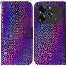 For Tecno Pova 6 5G / 6 Pro 5G Colorful Magnetic Buckle Leather Phone Case(Purple) - 1