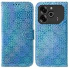 For Tecno Pova 6 5G / 6 Pro 5G Colorful Magnetic Buckle Leather Phone Case(Blue) - 1