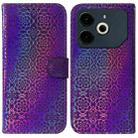 For Tecno Pova 6 Neo Colorful Magnetic Buckle Leather Phone Case(Purple) - 1