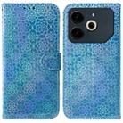 For Tecno Pova 6 Neo Colorful Magnetic Buckle Leather Phone Case(Blue) - 1