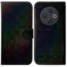 For Tecno Spark 30C Colorful Magnetic Buckle Leather Phone Case(Black) - 1