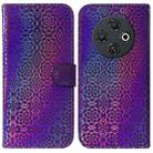 For Tecno Spark 30C Colorful Magnetic Buckle Leather Phone Case(Purple) - 1