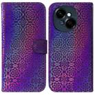 For Tecno Spark Go 1 / Pop 9 Pro Colorful Magnetic Buckle Leather Phone Case(Purple) - 1