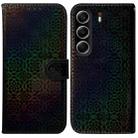 For Tecno Camon 40 Colorful Magnetic Buckle Leather Phone Case(Black) - 1