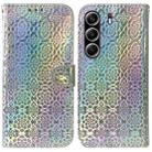 For Tecno Camon 40 Pro 4G Colorful Magnetic Buckle Leather Phone Case(Silver) - 1