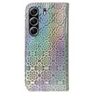 For Tecno Camon 40 Pro 4G Colorful Magnetic Buckle Leather Phone Case(Silver) - 3