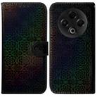 For Tecno Spark 30 4G Colorful Magnetic Buckle Leather Phone Case(Black) - 1