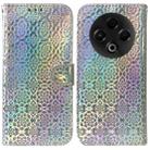 For Tecno Spark 30 4G Colorful Magnetic Buckle Leather Phone Case(Silver) - 1