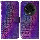 For Tecno Spark 30 4G Colorful Magnetic Buckle Leather Phone Case(Purple) - 1