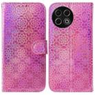 For Tecno Spark 30 Pro Colorful Magnetic Buckle Leather Phone Case(Pink) - 1