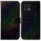 For Tecno Spark 30 Pro Colorful Magnetic Buckle Leather Phone Case(Black) - 1
