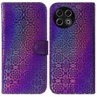 For Tecno Spark 30 Pro Colorful Magnetic Buckle Leather Phone Case(Purple) - 1