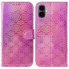 For Tecno Pop 10 / Spark Go 2 4G Colorful Magnetic Buckle Leather Phone Case(Pink) - 1