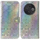 For Tecno Pop 9 5G / Spark 30C 5G Colorful Magnetic Buckle Leather Phone Case(Silver) - 1
