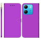 For Infinix Smart 7 African Imitated Mirror Surface Leather Phone Case(Purple) - 1