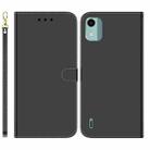 For Nokia C12 Imitated Mirror Surface Leather Phone Case(Black) - 1