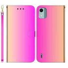 For Nokia C12 Imitated Mirror Surface Leather Phone Case(Gradient Color) - 1