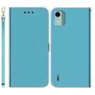 For Nokia C12 Imitated Mirror Surface Leather Phone Case(Blue) - 1