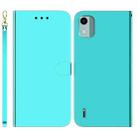 For Nokia C12 Imitated Mirror Surface Leather Phone Case(Mint Green) - 1