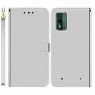 For Nokia XR21 Imitated Mirror Surface Leather Phone Case(Silver) - 1