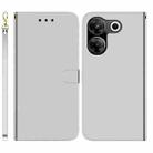 For Tecno Camon 20 Pro 5G Imitated Mirror Surface Leather Phone Case(Silver) - 1