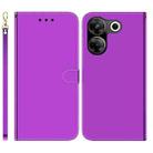 For Tecno Camon 20 Pro 5G Imitated Mirror Surface Leather Phone Case(Purple) - 1