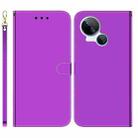 For Tecno Spark 10 5G Imitated Mirror Surface Leather Phone Case(Purple) - 1