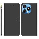 For Tecno Spark 10 / Spark 10C Imitated Mirror Surface Leather Phone Case(Black) - 1