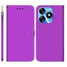 For Tecno Spark 10 / Spark 10C Imitated Mirror Surface Leather Phone Case(Purple) - 1