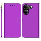 For Tecno Camon 20 Pro 4G / 20 Imitated Mirror Surface Leather Phone Case(Purple) - 1