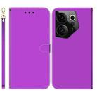 For Tecno Camon 20 Premier 5G Imitated Mirror Surface Leather Phone Case(Purple) - 1