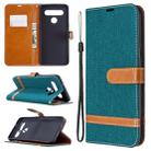 For LG K61 Denim Texture Horizontal Flip Leather Case with Holder & Card Slots & Wallet & Lanyard(Green) - 1