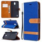 For Nokia 1.3 Denim Texture Horizontal Flip Leather Case with Holder & Card Slots & Wallet & Lanyard(Blue) - 1