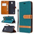 For Nokia 1.3 Denim Texture Horizontal Flip Leather Case with Holder & Card Slots & Wallet & Lanyard(Green) - 1