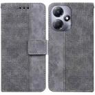 For Infinix Hot 30 Play Geometric Embossed Leather Phone Case(Grey) - 1