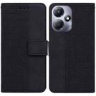 For Infinix Hot 30 Play Geometric Embossed Leather Phone Case(Black) - 1