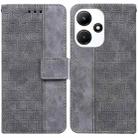 For Infinix Hot 30i Geometric Embossed Leather Phone Case(Grey) - 1