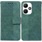 For Infinix Hot 30i Geometric Embossed Leather Phone Case(Green) - 1