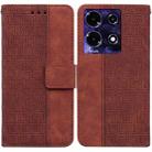 For Infinix Note 30 Geometric Embossed Leather Phone Case(Brown) - 1