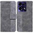 For Infinix Note 30 Geometric Embossed Leather Phone Case(Grey) - 1