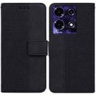 For Infinix Note 30 Geometric Embossed Leather Phone Case(Black) - 1