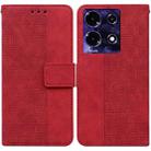 For Infinix Note 30 Geometric Embossed Leather Phone Case(Red) - 1