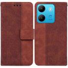 For Infinix Smart 7 African Geometric Embossed Leather Phone Case(Brown) - 1