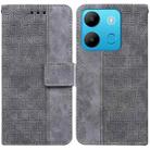 For Infinix Smart 7 African Geometric Embossed Leather Phone Case(Grey) - 1